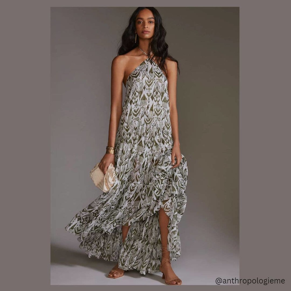 New Anthropologie Misa Halter Midi Dress - Size Large